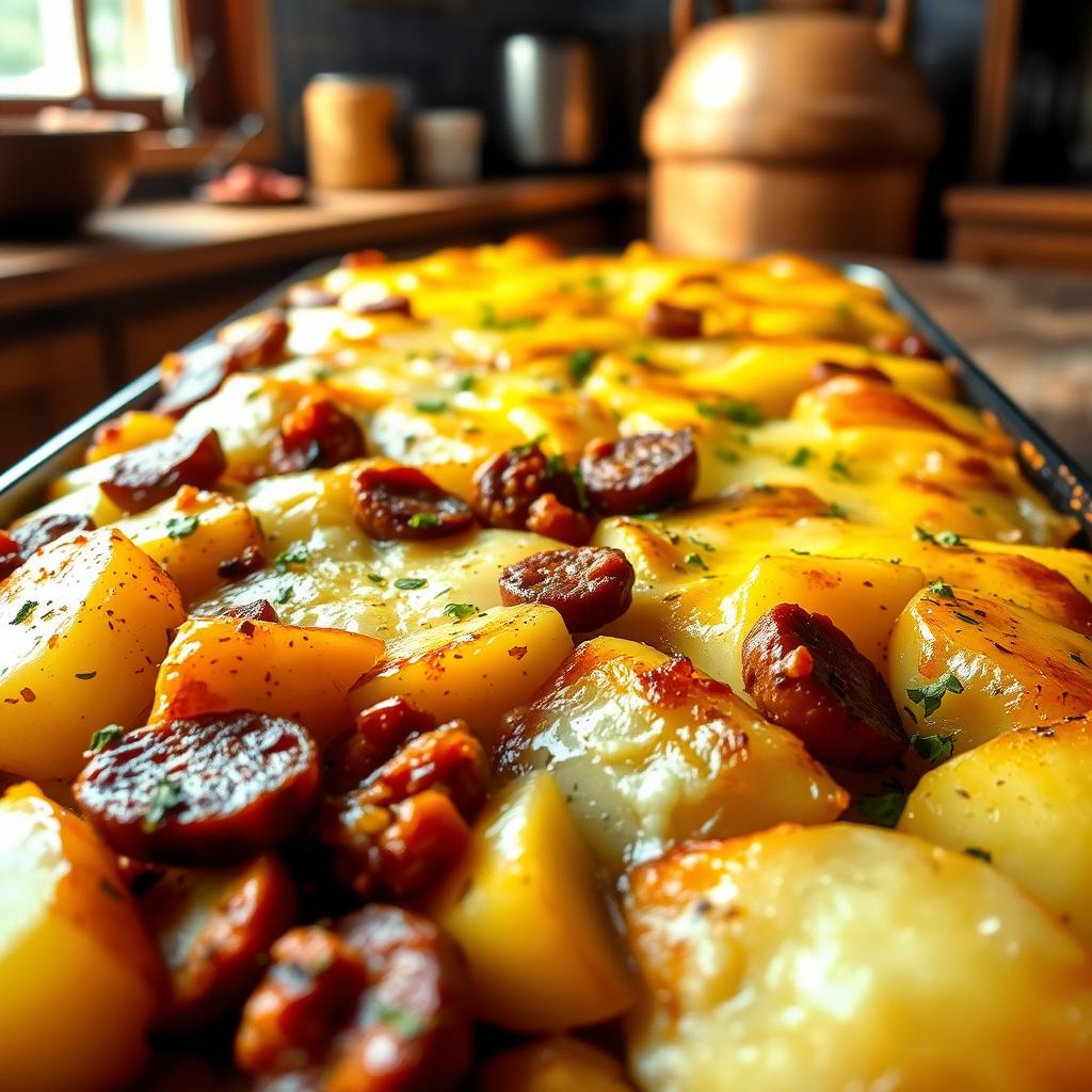 gratin rustique pommes de terre et chorizo