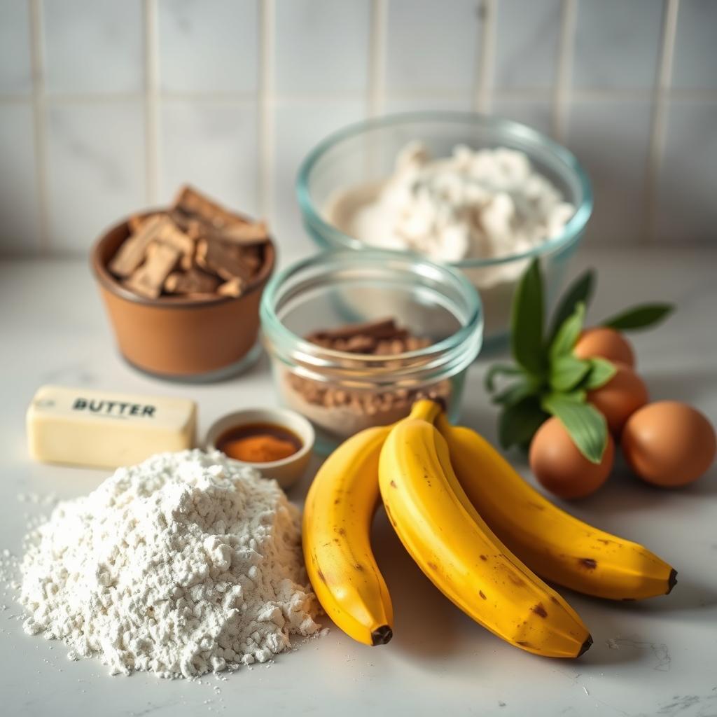 ingrédients du banana cake