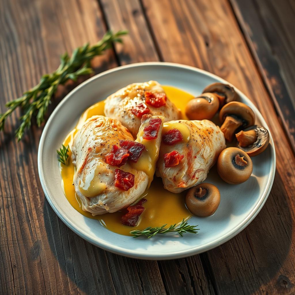 présentation Émincés de poulet