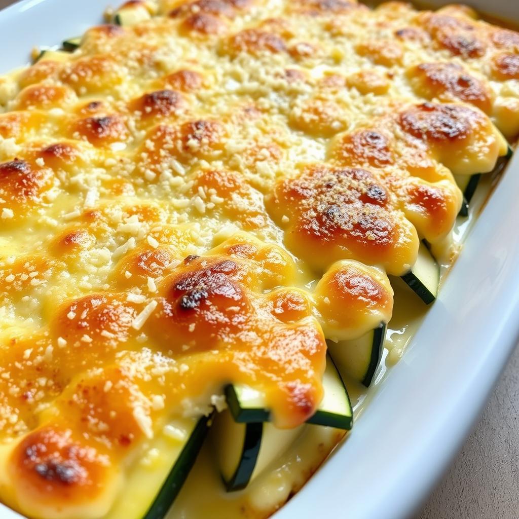 présentation gratin de courgettes