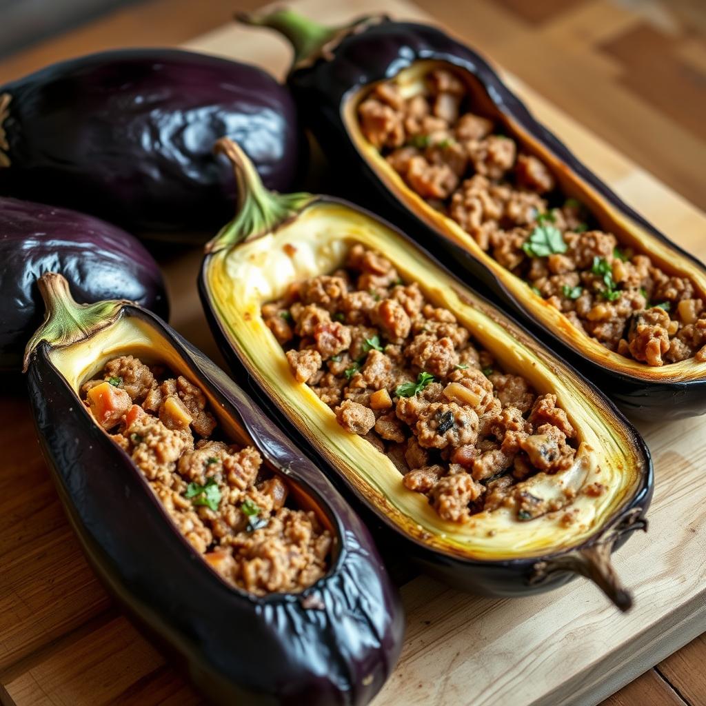 recette aubergines farcies Cyril Lignac